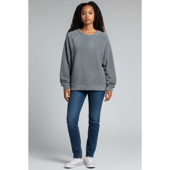 Honeydew Intimates Blue Fuzzy Long Sleeve Pullover Sweater Soft Cozy Lounge SMAL - Picture 1 of 6